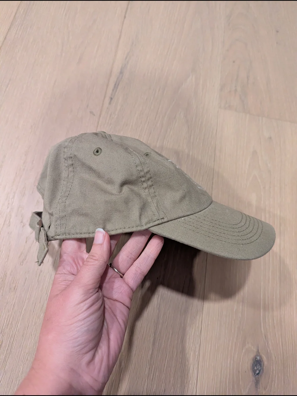 Life Is Good Khaki Baseball Cap with Heart Patch